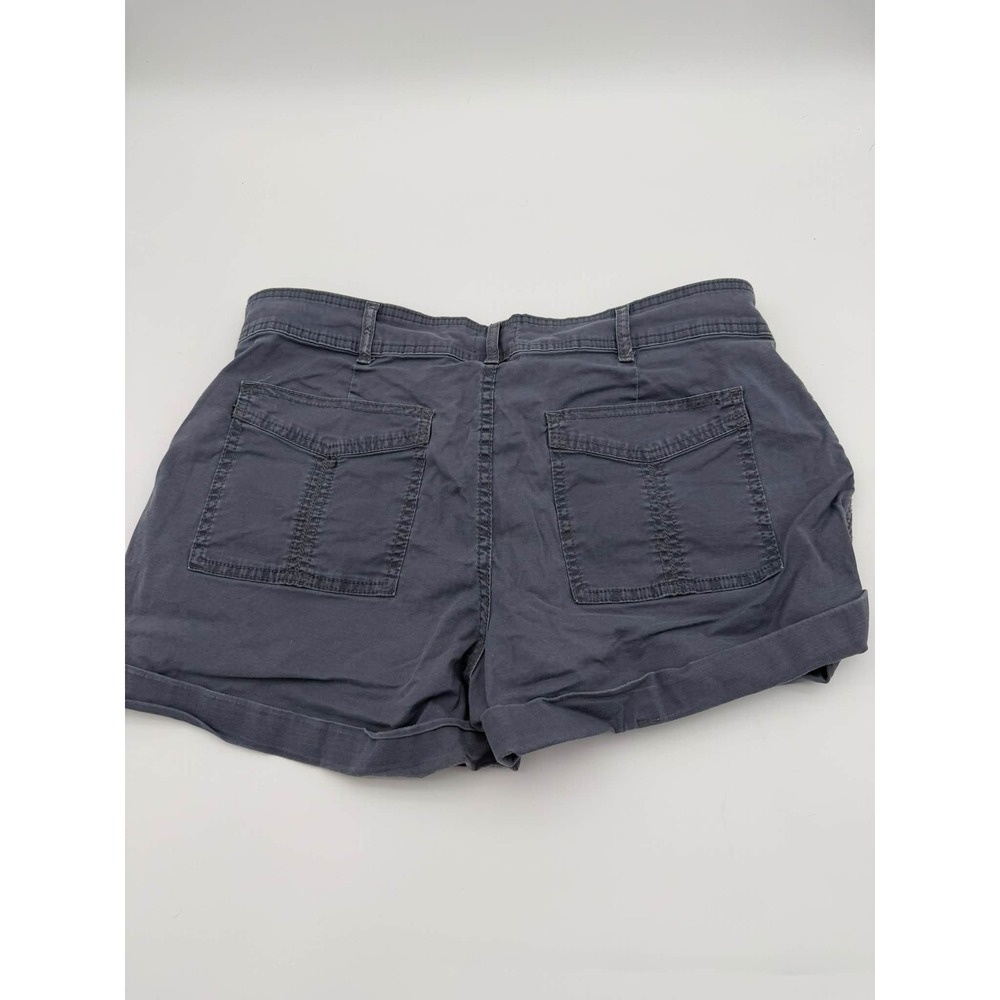 Time and Tru 12 Grey Utility Cargo Shorts Cuffed Gorpcore Hiking Outdoor Casual